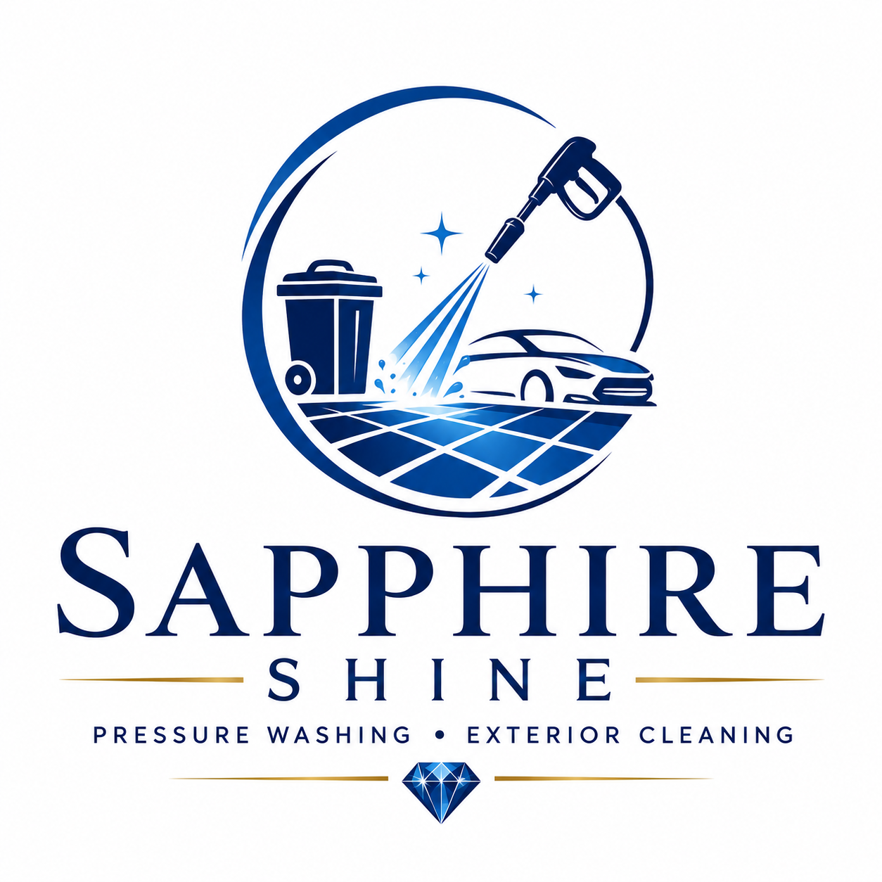 Sapphire Shine β pressure washing and exterior cleaning logo